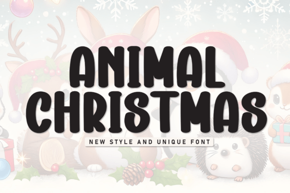 Animal Christmas Font Download