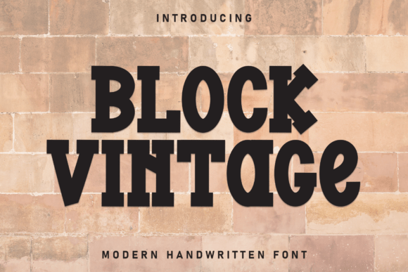 Block Vintage Font for Bold Design