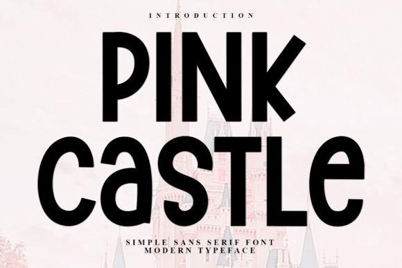 Pink Castle Font for Festive Design