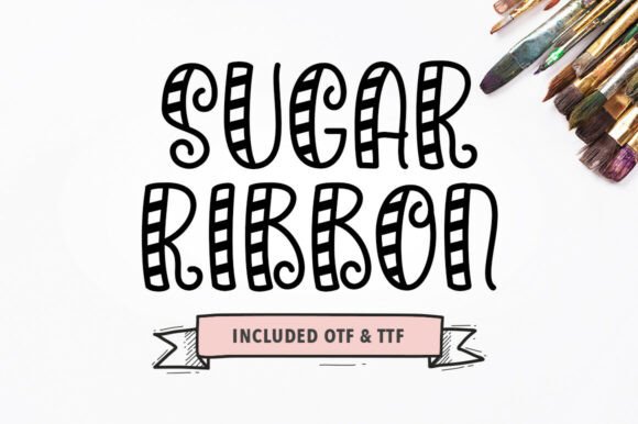 Sugar Ribbon Font for Creative Design